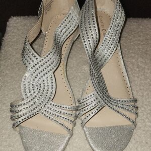 Charter Club Silver Strappy Heels